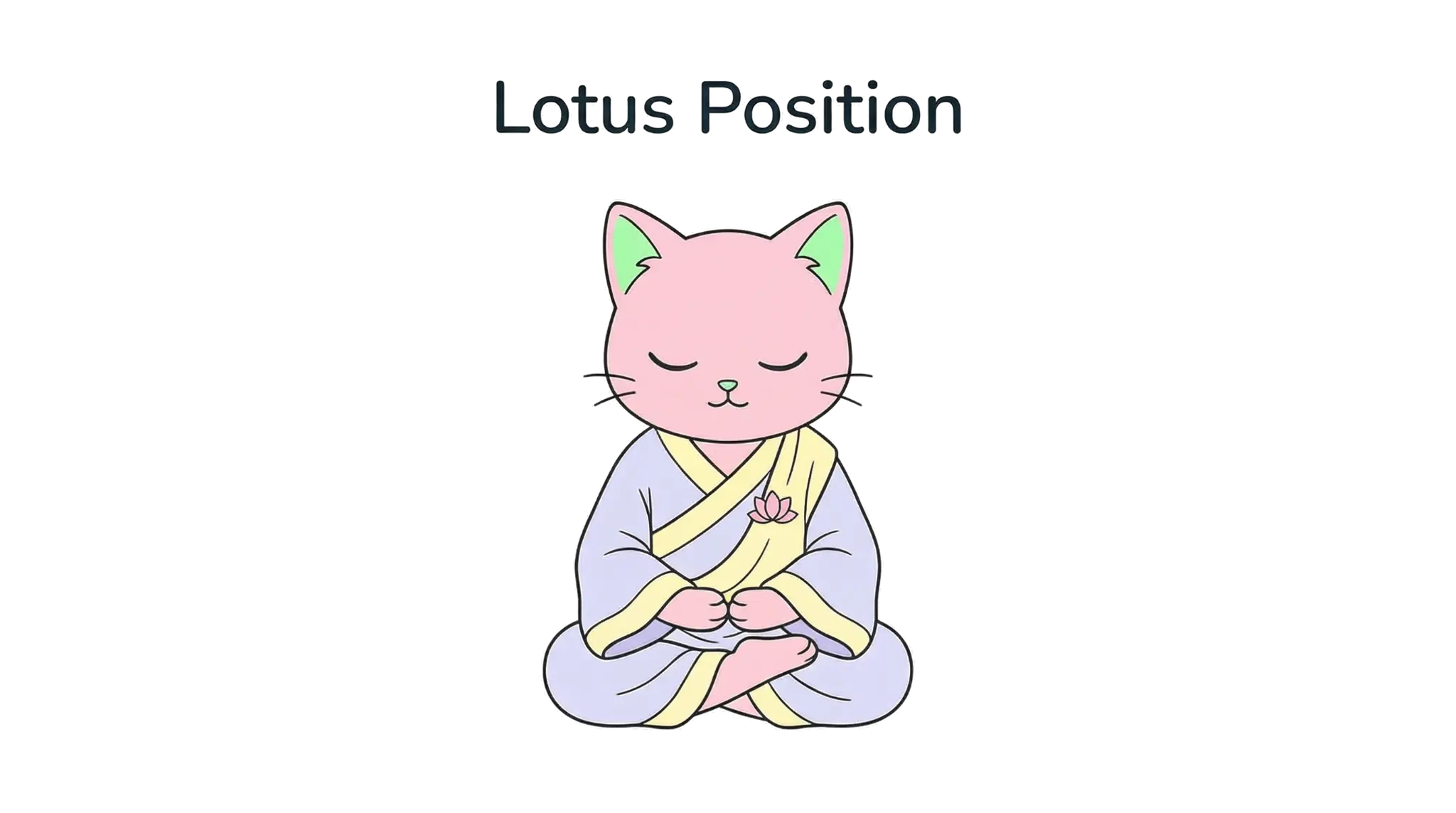Cat-Ching in lotus position